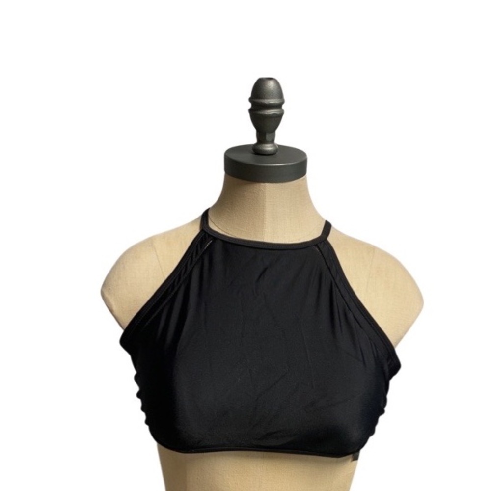 BOO HOO BLACK BIKINI TOP NWT LARGE